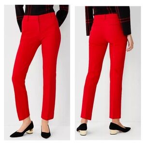 NWT Ann Taylor Career Ankle Pant Women’s SZ 0P in Red
